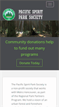 Mobile Screenshot of pacificspiritparksociety.org